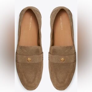 Tory Burch Brown Suede Loafers